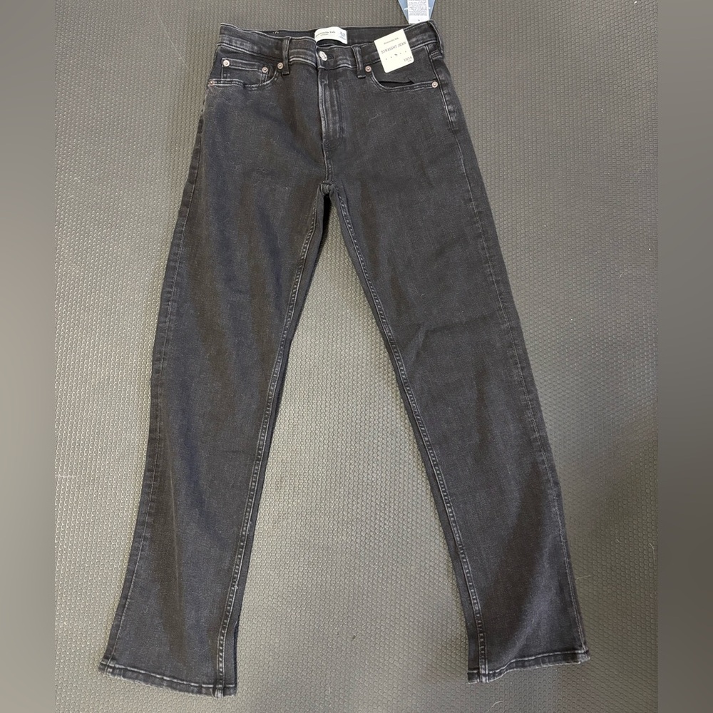 Abercrombie & Fitch Boys Charcoal Straight Jeans